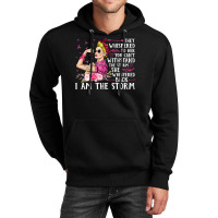 Breast Cancer Im The Storm Strong Women Breast Cancer Warrior Pink Rib Unisex Hoodie | Artistshot