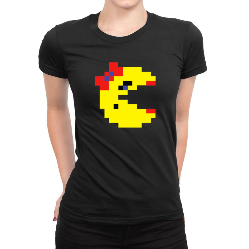 Cool Retro 80s Pacman Ghosts Video Games Ladies Fitted T-Shirt by coşkun | Artistshot