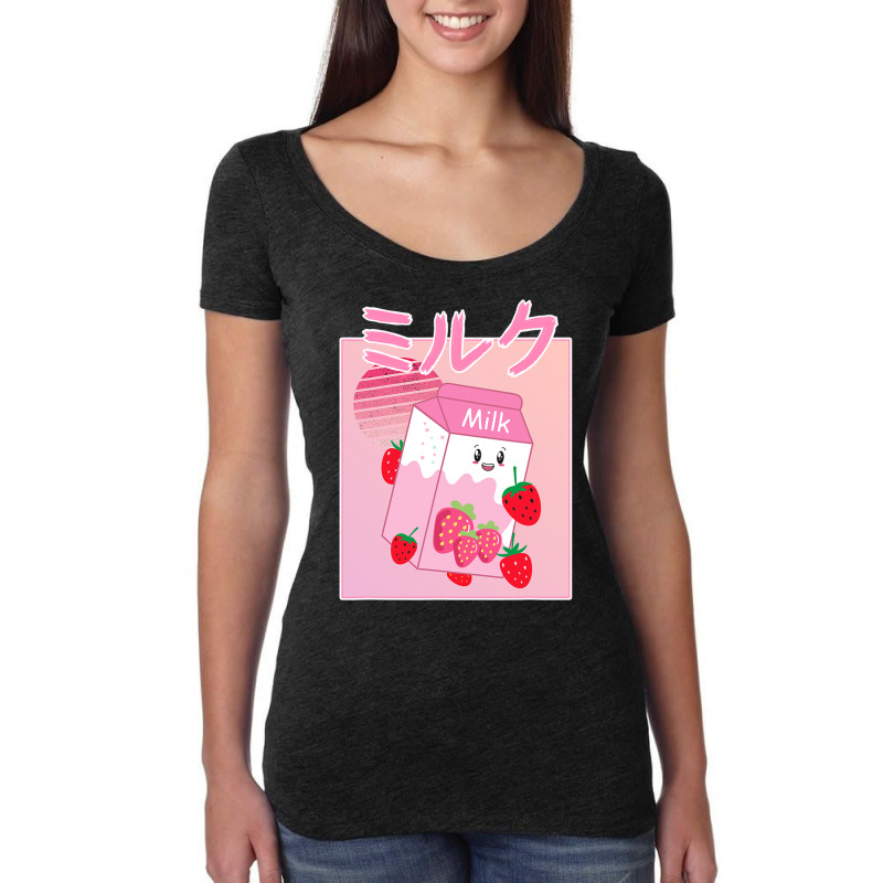 Georgenotfound Merch Strawberry Milk Shake Kawaii T Shirt Women's Triblend Scoop T-shirt by CUSER3143 | Artistshot