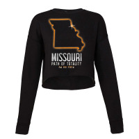 Map Of Missouri Path Of Totality 4.8.24 Total Solar Eclipse T Shirt Cropped Sweater | Artistshot