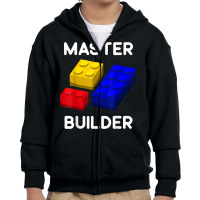 Master Builder Cute Block Building Toys Brick Builders T Shirt Youth Zipper Hoodie | Artistshot