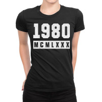 Vintage 1980 Roman Numeral 42 Year Old 42nd Birthday T Shirt Ladies Fitted T-shirt | Artistshot