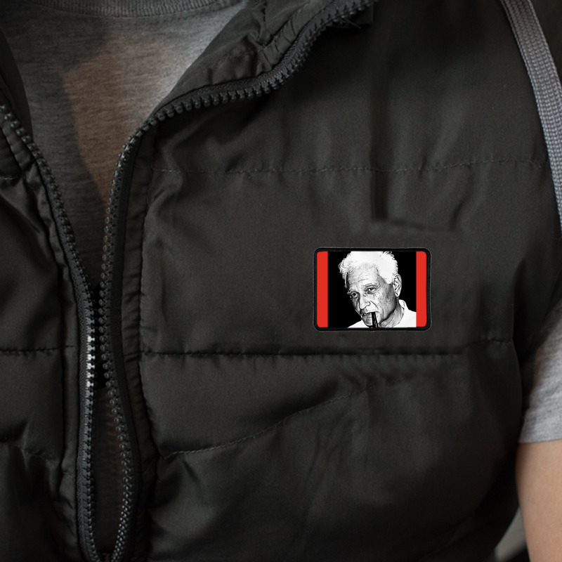 Jacques Derrida Philosopher Fan Art Design Rectangle Patch | Artistshot