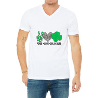 Peace Love Cookie Scout For Girls Bakery Cookie Season V-neck Tee | Artistshot