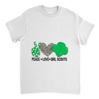 Peace Love Cookie Scout For Girls Bakery Cookie Season Classic T-shirt | Artistshot