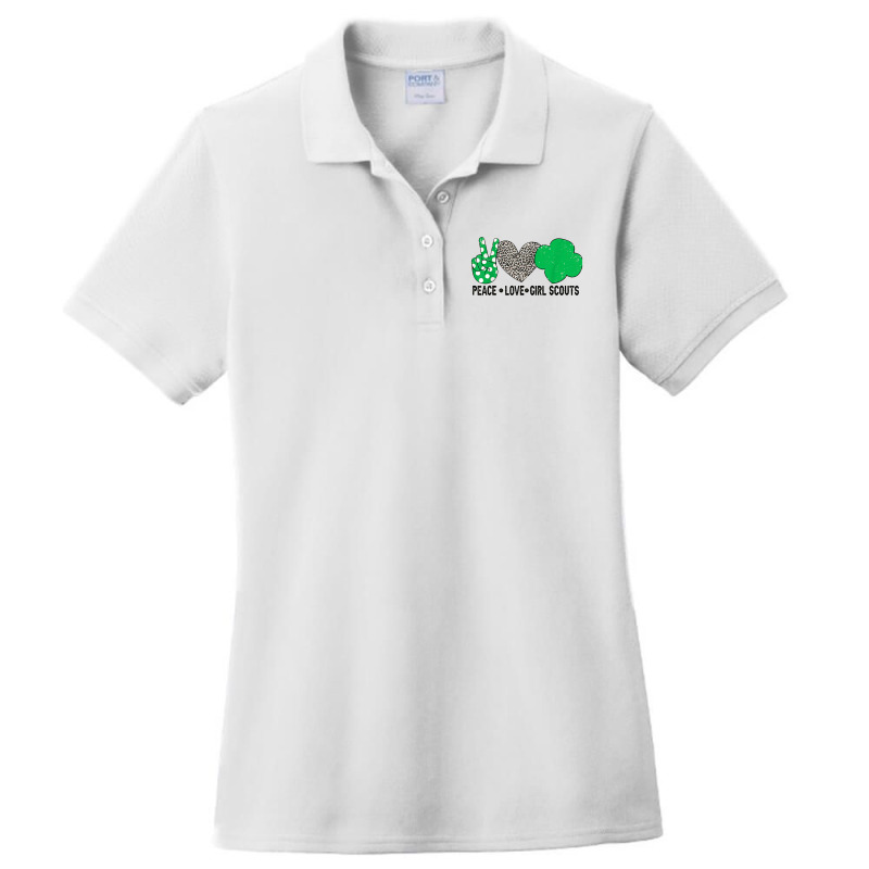 Peace Love Cookie Scout For Girls Bakery Cookie Season Ladies Polo Shirt by jabaludden | Artistshot