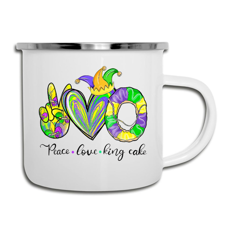 Peace Love King Cake Mardi Gras Men Women Kids Camper Cup | Artistshot