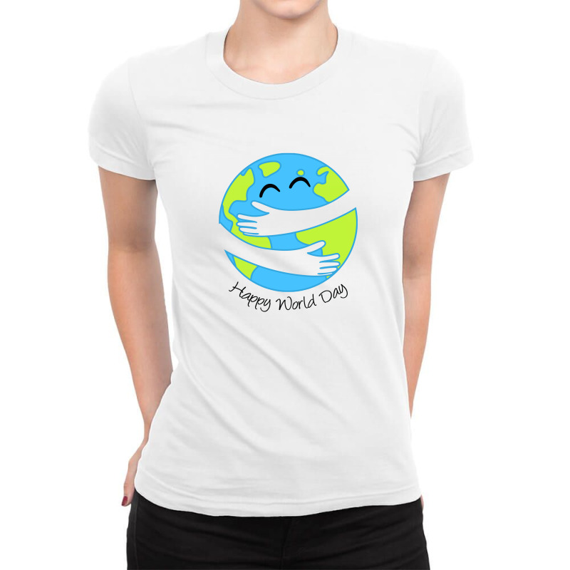 Happy World Day Ladies Fitted T-Shirt by autlu2024 | Artistshot