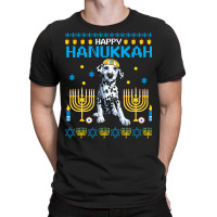 Dalmatian Funny Dog Chanukah Jewish Ugly Hanukkah Sweater Pajama 108 D T-shirt | Artistshot