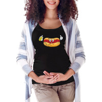 Hotdogs Mustard Sausage Lover Funny Hotdog Sandwich Grunge T Shirt Maternity Scoop Neck T-shirt | Artistshot