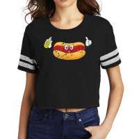 Hotdogs Mustard Sausage Lover Funny Hotdog Sandwich Grunge T Shirt Scorecard Crop Tee | Artistshot