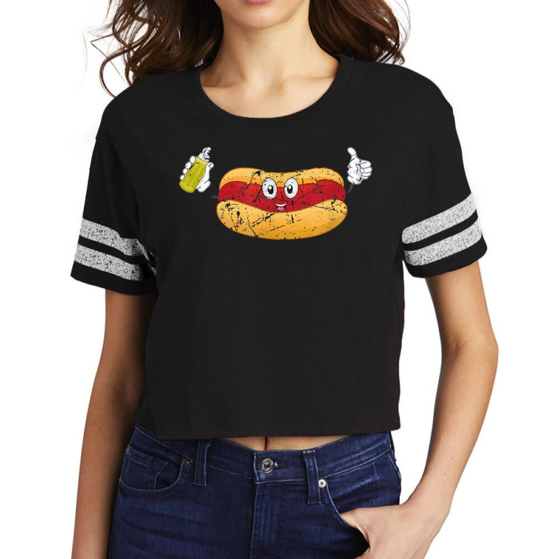 Hotdogs Mustard Sausage Lover Funny Hotdog Sandwich Grunge T Shirt Scorecard Crop Tee by abrellkfhanog8 | Artistshot