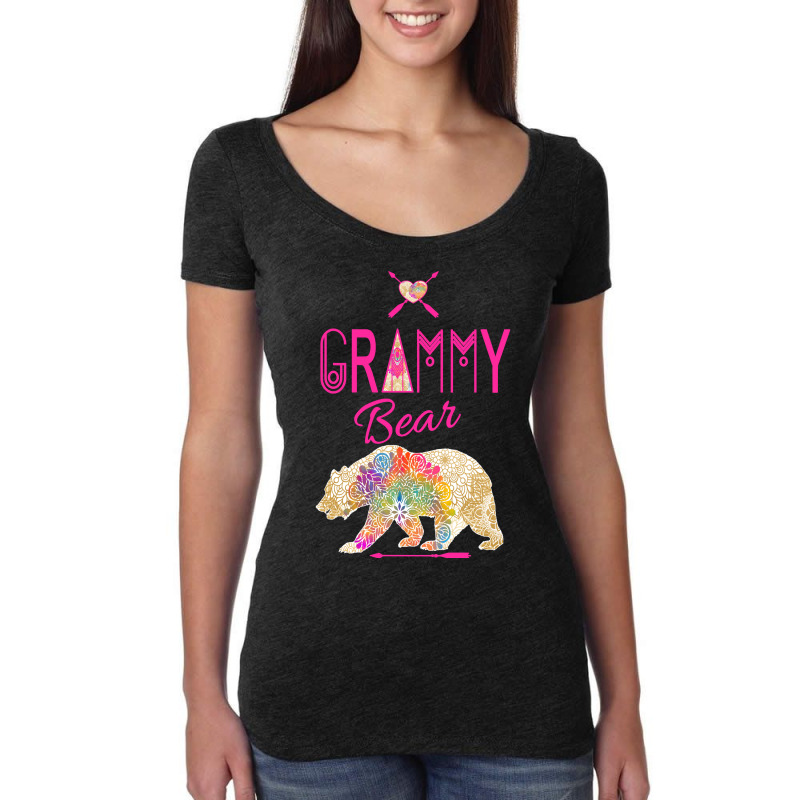 Bear Grammy Bear Tribal Mandala Family Vacationcamping Design 565 Pola Women's Triblend Scoop T-shirt by circularflap | Artistshot