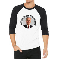 Joe Biden And Kamala Retro Style Fan Design 3/4 Sleeve Shirt | Artistshot