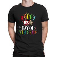 Red Plaid Leopard Happy 100th Day Of 7th Grade T-shirt | Artistshot