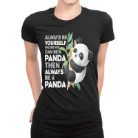 Bear Funny Panda Bear Lover Tee Panda Men Women 246 Polar Panda Ladies Fitted T-shirt | Artistshot