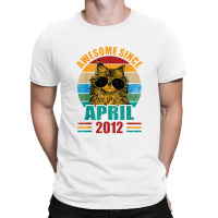 Retro Awesome Since April 2012 10th Birthday 10 Years Old T-shirt | Artistshot