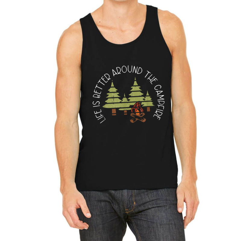 Retro Life Is Better Around The Campfire Camp Graphic Tank Top | Artistshot