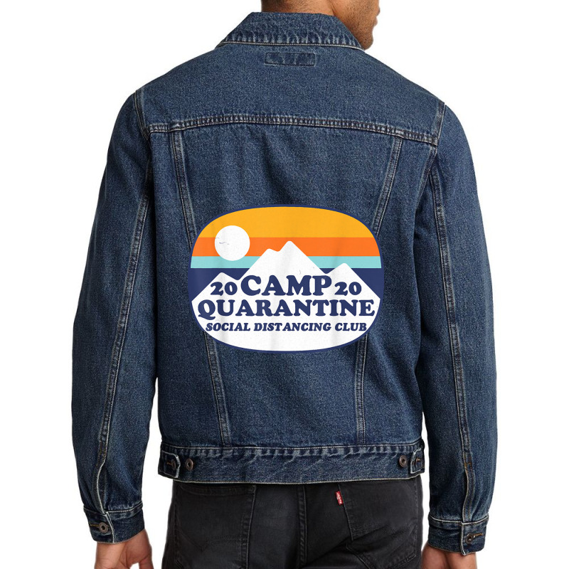 Retro Vintage Camp Quarantine Funny Social Distancing Gift Men Denim Jacket | Artistshot