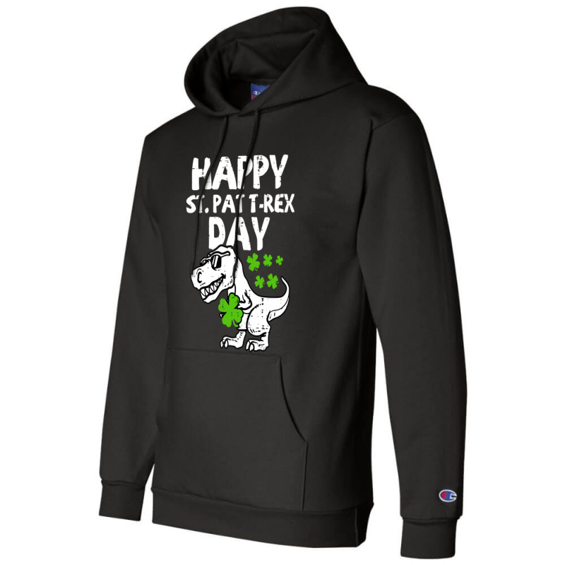 Kids Happy St Pat Trex Day Dino St Patricks Day Champion Hoodie | Artistshot