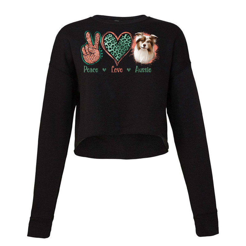 Peace Love Aussie Cropped Sweater | Artistshot