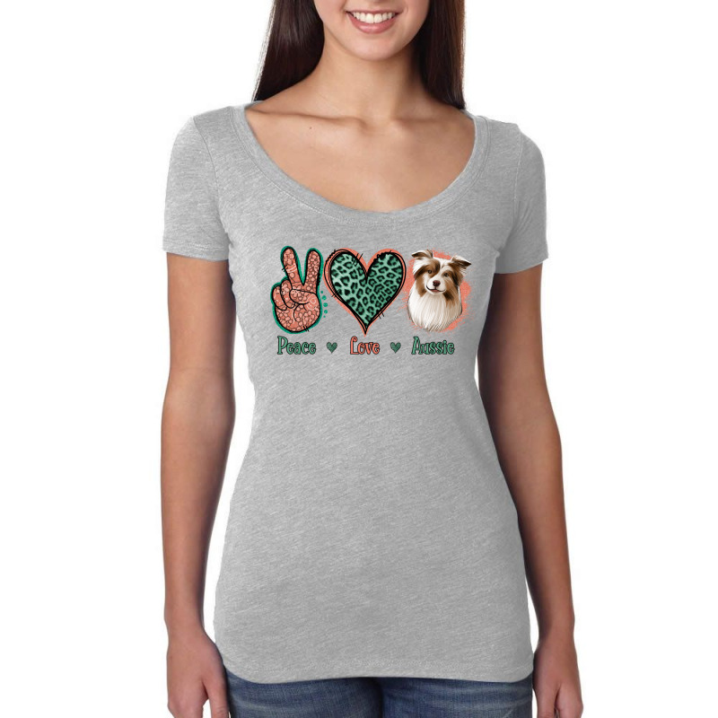 Peace Love Aussie Women's Triblend Scoop T-shirt | Artistshot