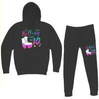 Roller Skate Birthday 5th 80's Outfit Decades Party Hoodie & Jogger Set | Artistshot