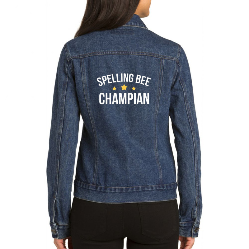 Spelling Bee Champion Ladies Denim Jacket by buanans | Artistshot