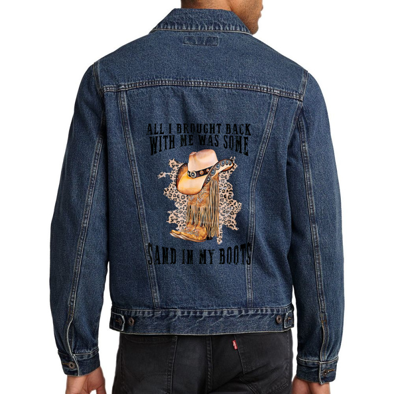 Sand In My Boots Country Music Lovers Men Denim Jacket | Artistshot