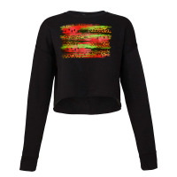 Watermelon Leopard Brushstroke Cropped Sweater | Artistshot