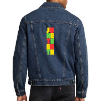 Juneteenth Typography Design Men Denim Jacket | Artistshot