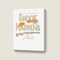 Clay Target Shooting Ohio Shirt Long Sleeve Skeet Trap Portrait Canvas Print | Artistshot