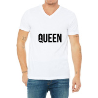 Queen Chess V-neck Tee | Artistshot