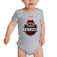 Canadian American Trucker Canada Flag Freedom Convoy 2022 T Shirt Baby Bodysuit | Artistshot