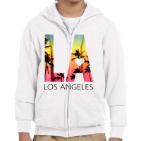 Los Angeles T Shirt Sunset La Youth Zipper Hoodie | Artistshot