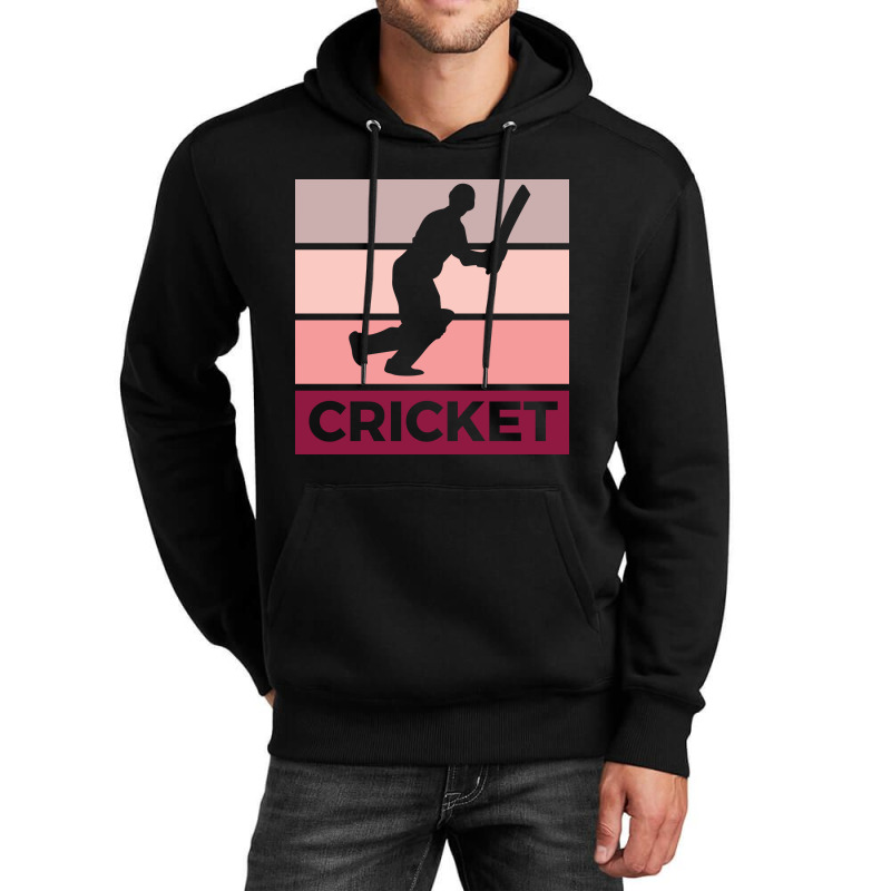 Cricket Silhouette Sport Activity Vector Graphic Unisex Hoodie | Artistshot