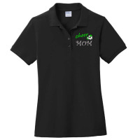 Cheer Mom With Megaphone, Stars And Poms T Shirt Ladies Polo Shirt | Artistshot