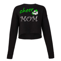 Cheer Mom With Megaphone, Stars And Poms T Shirt Cropped Sweater | Artistshot