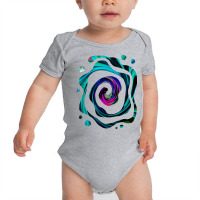 Dramatic Black, Aqua And Magenta Abstract Retro Twirl T Shirt Baby Bodysuit | Artistshot