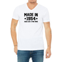 Made In 1954 Aged Like A Fine Wine V-neck Tee | Artistshot