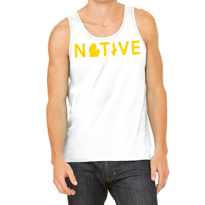 Native Michigander Ann Arbor Blue Yellow Sports Fan T Shirt Tank Top | Artistshot