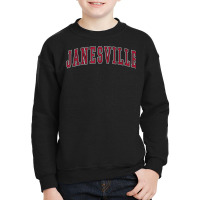 Janesville Wisconsin Souvenir Sport College Style Text T Shirt Youth Sweatshirt | Artistshot