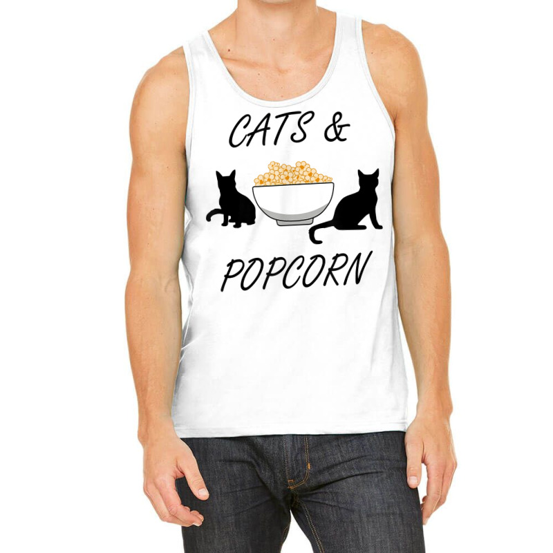 Popcorn And Cats Cute Kitty Pop Corn Eating T Shirt Tank Top | Artistshot