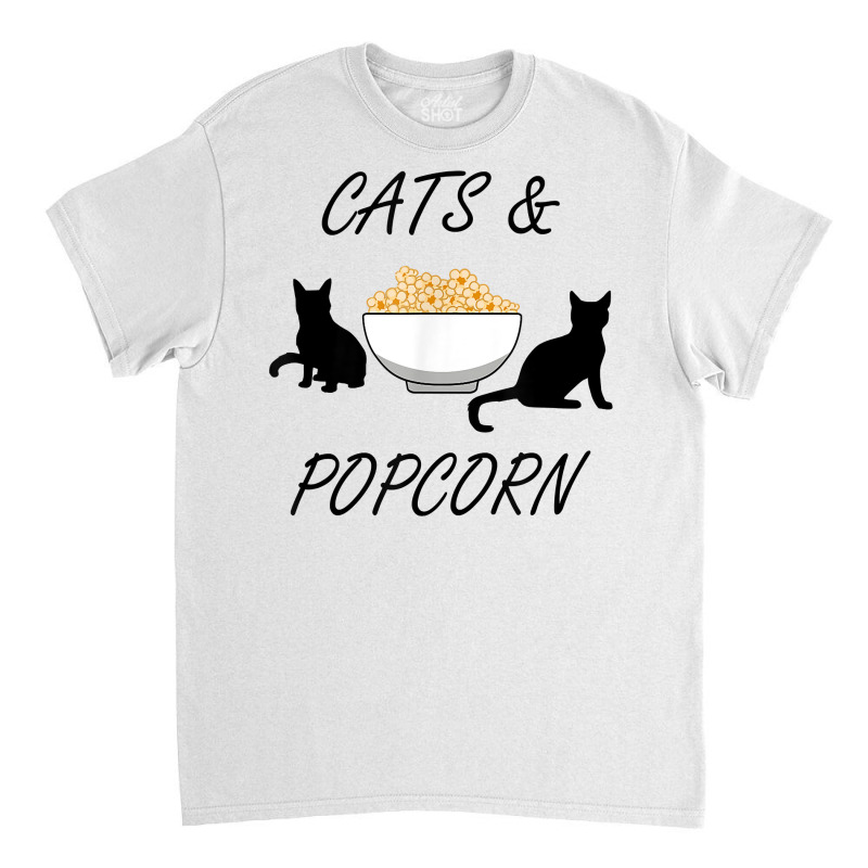 Popcorn And Cats Cute Kitty Pop Corn Eating T Shirt Classic T-shirt | Artistshot