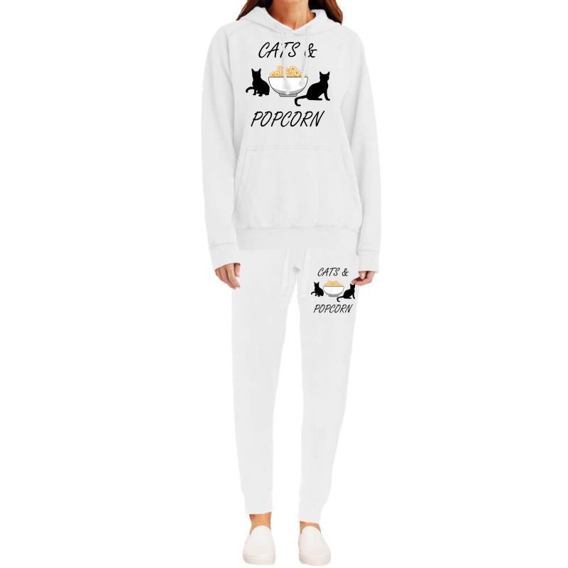 Popcorn And Cats Cute Kitty Pop Corn Eating T Shirt Hoodie & Jogger Set | Artistshot