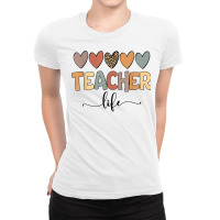 Teacher Life Is A Work Of Heart Men Women Teacher T Shirt Ladies Fitted T-shirt | Artistshot