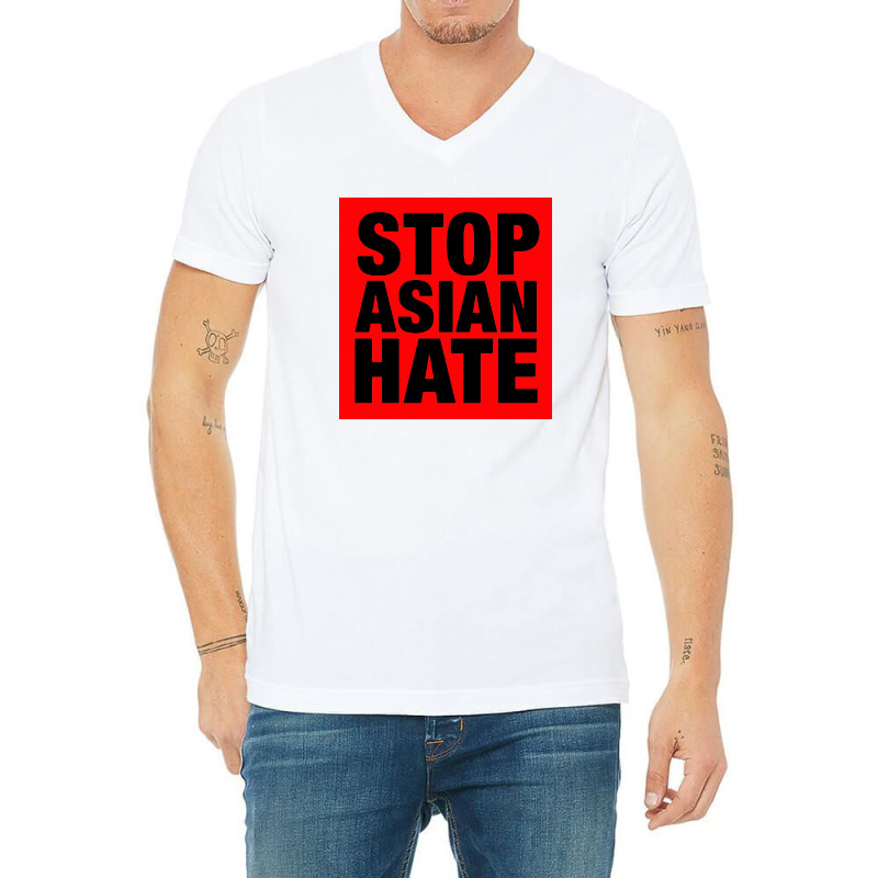 Stop Asian Hate V-neck Tee | Artistshot