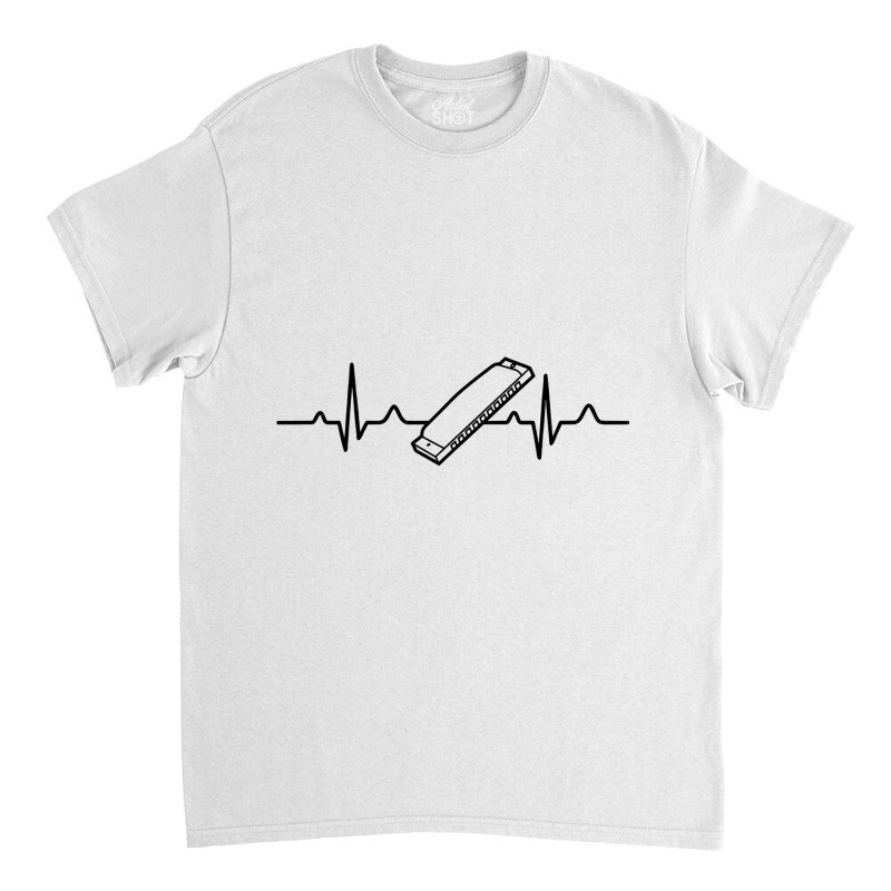 Harmonica Heartbeat Harmonica Player Teacher Shirt Gift Classic T-shirt | Artistshot