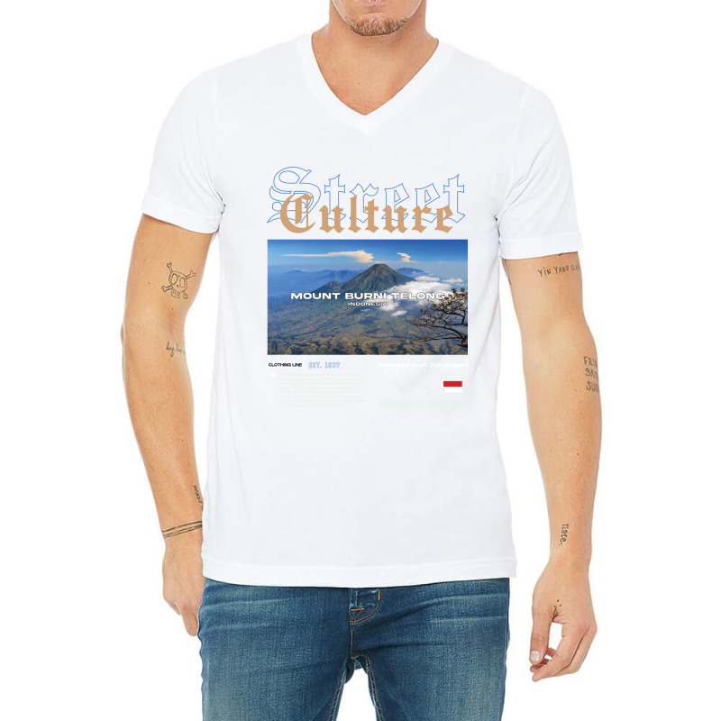 Street Culture Gunung Burni Telong Aceh V-neck Tee | Artistshot