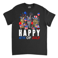 Cute Red White Blue Maine Coon Patriotic Happy 4th Of July T Shirt Classic T-shirt | Artistshot